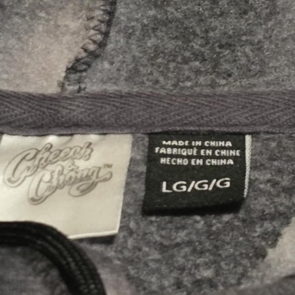 Cheech & Chong California Republic Black Reefer Tie-Dye Men's Size L Hoodie EUC - Picture 6 of 6